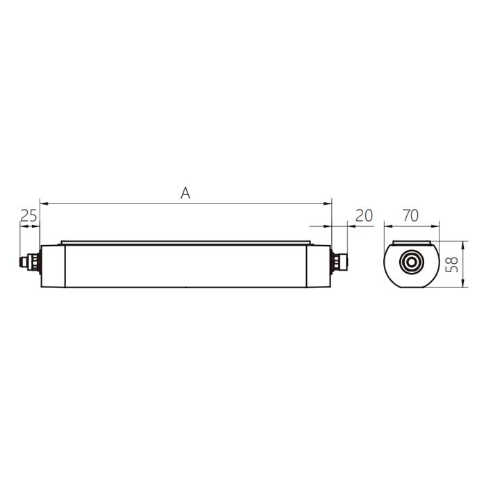 功率24W、尺寸A= 650 mm x 70 mm、MQAL-48-SDL、A70102