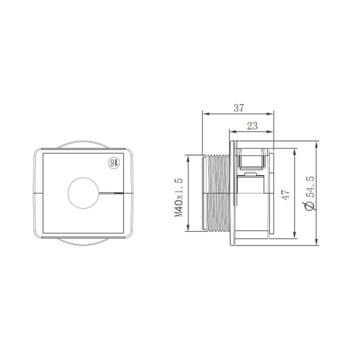 KBL电缆引入系统、螺纹规格M40x1.5、螺纹长度14 mm、KBL-QVT40/1、047401