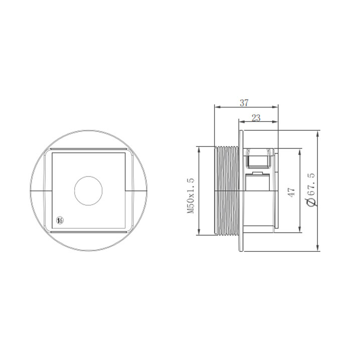 KBL电缆引入系统、螺纹规格M50x1.5、螺纹长度14 mm、KBL-QVT50/1、  047501