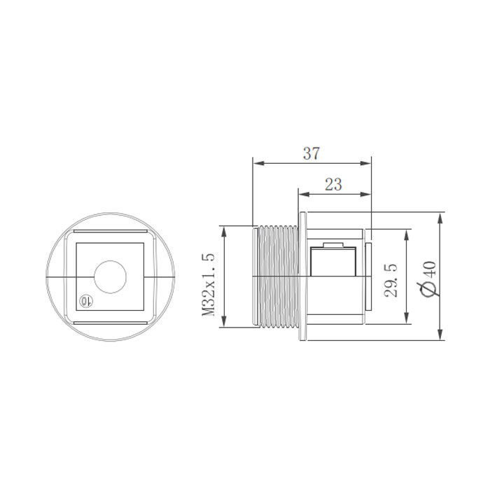 KBL电缆引入系统、螺纹规格M32x1.5、螺纹长度14 mm、KBL-QVT32、047321