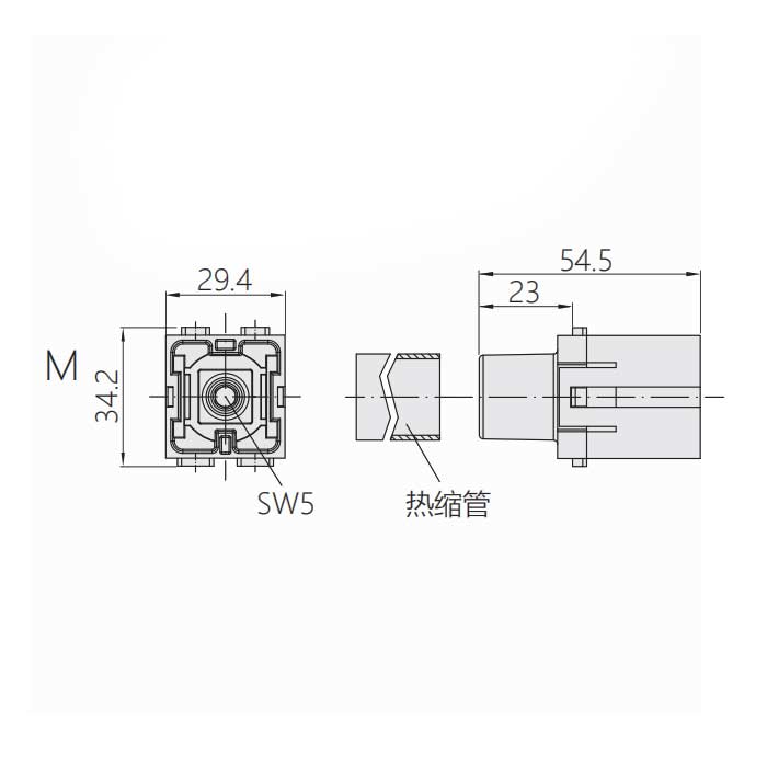 HM模块、公接插、线规40-70 m㎡、HM-001-M 、09140012662