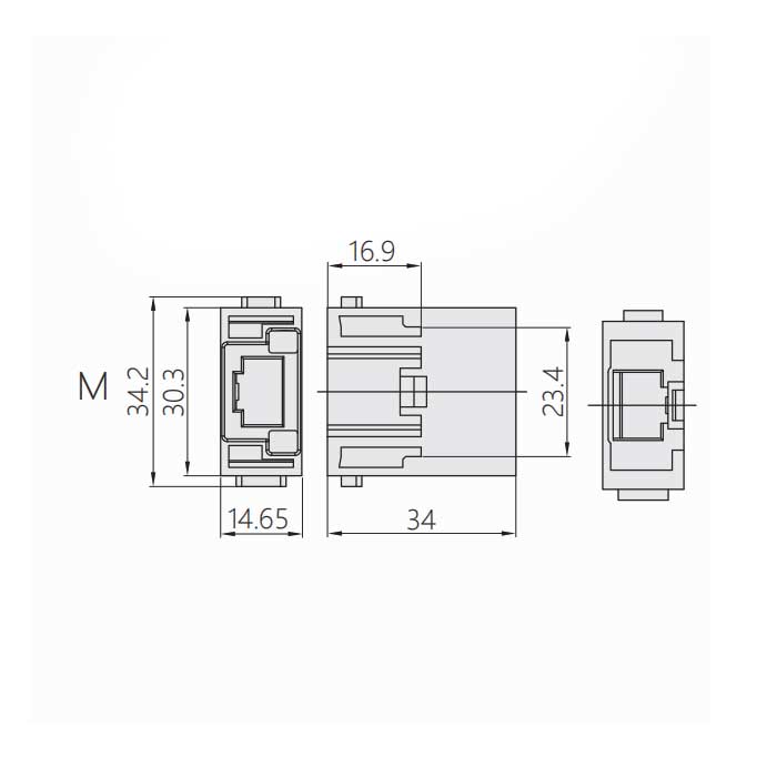 HM模块、公接插、HM-RJ45-M、09140014632