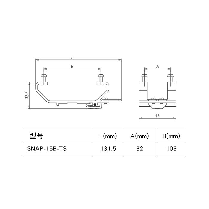 柜内导轨安装金属支架 16B、适用于35mm导轨、SNAP-16B-TS、09330001016