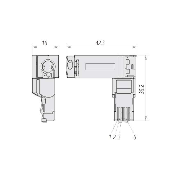 RJ45、90°公头、绝缘层刺破连接技术、屏蔽、0CF163  