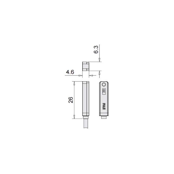 NPN常开、可在 AirTAC T型槽固定，带自由端电缆、6AE181-XXX