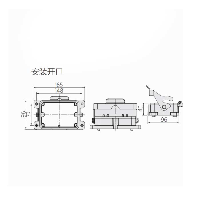 下壳 开孔安装、H48B-AG、09300480301