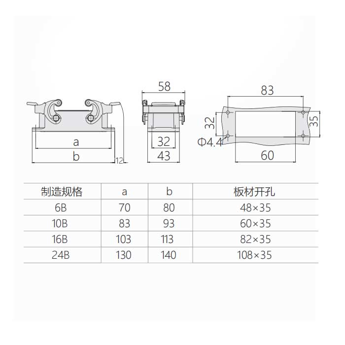 下壳 开孔安装、H16BEMCS-AG、09628160301