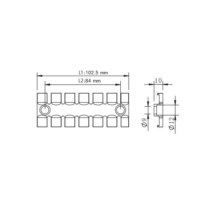 FAS-ZL线缆整理板(塑料)、7锯齿、FAS-ZL103-S、900335